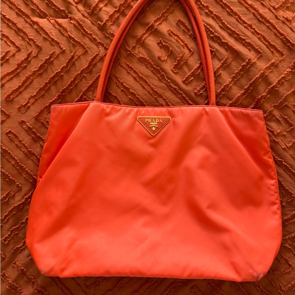 Prada Vibrant Orange Tote